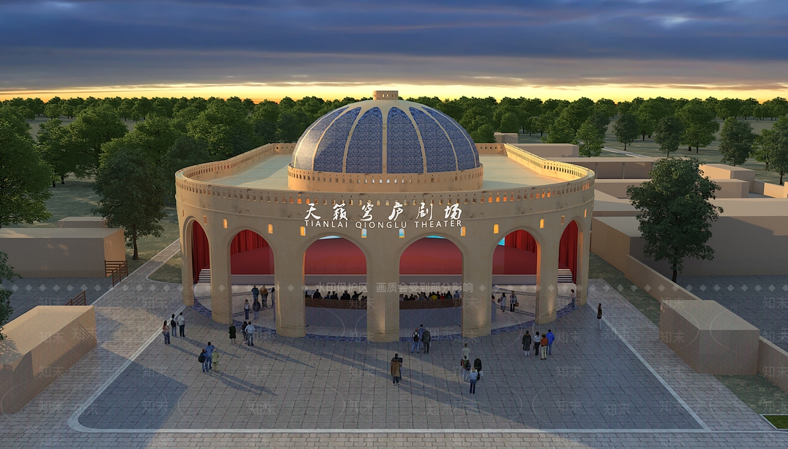 现代简欧艺术风格建筑3D模型下载【ID:1188840576】