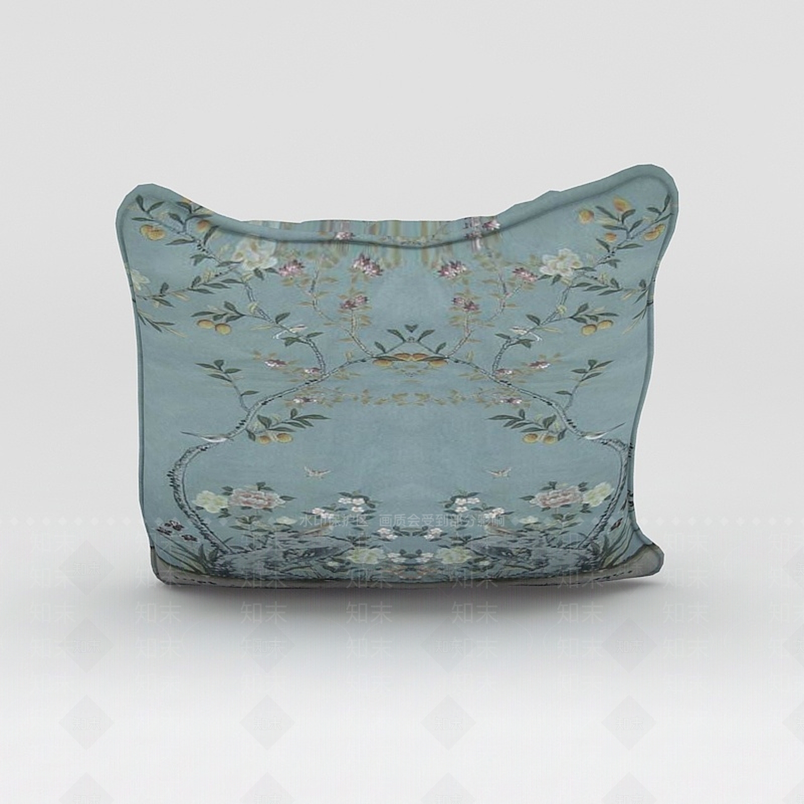 现代刺绣抱枕3D模型下载【ID:1188830449】