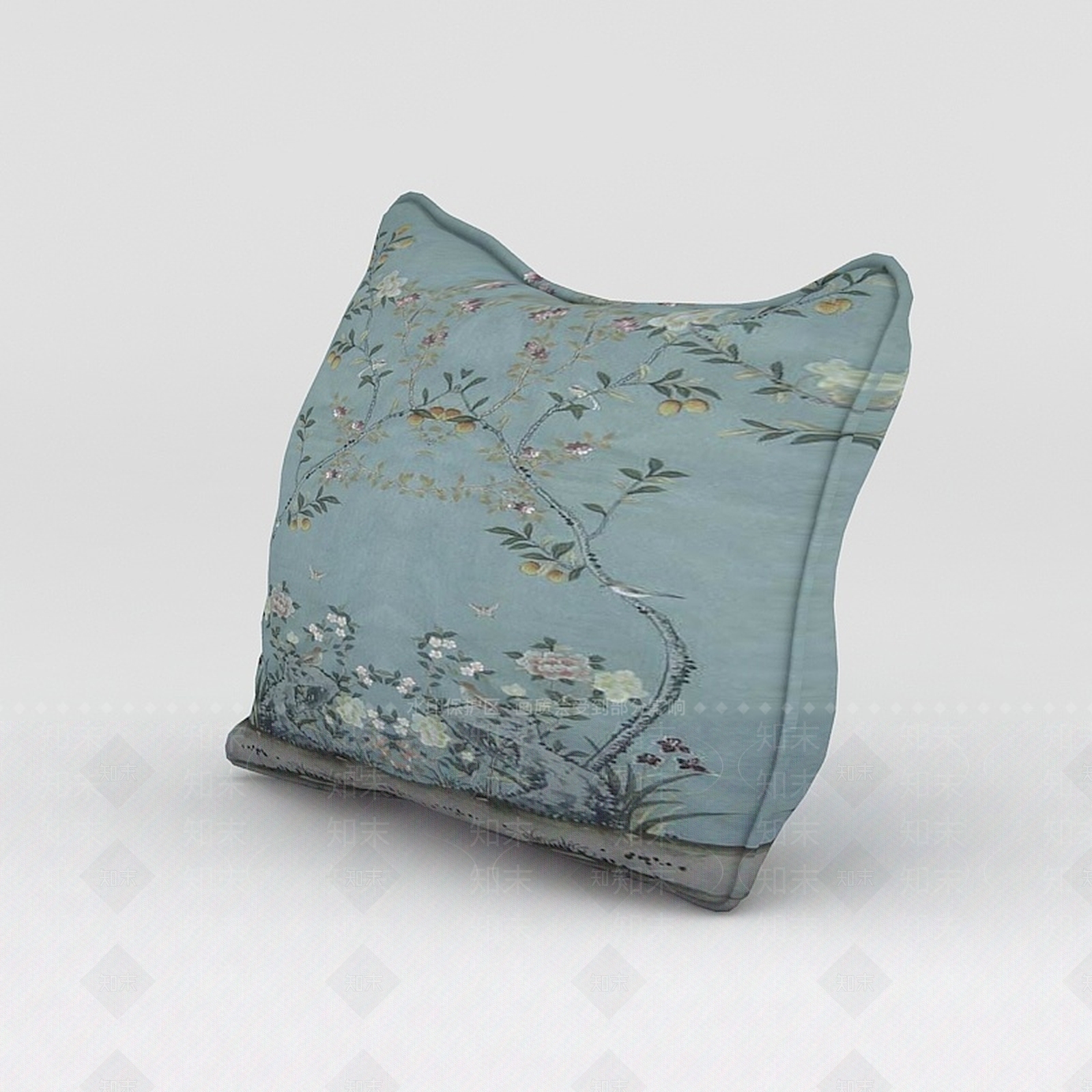 现代刺绣抱枕3D模型下载【ID:1188830449】