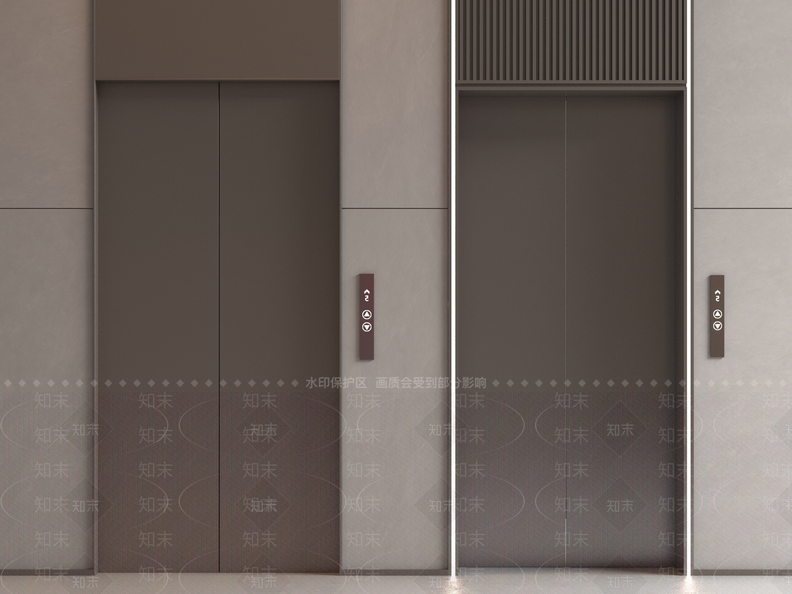 现代电梯间3D模型下载【ID:1188830920】