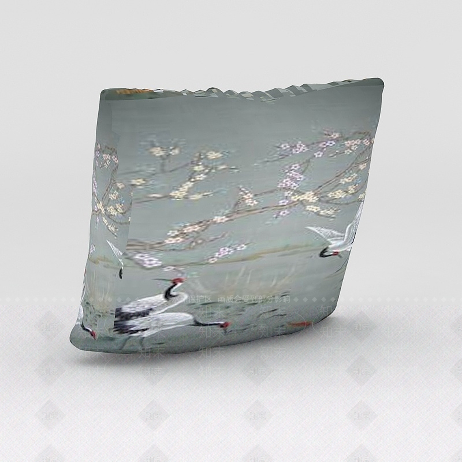 现代布艺印花抱枕3D模型下载【ID:1188831062】