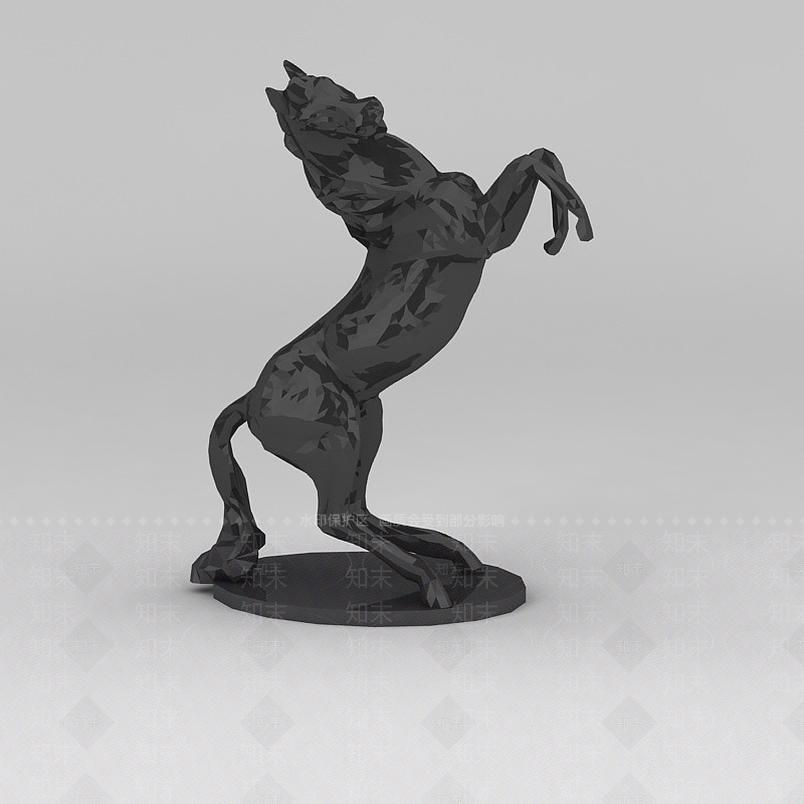 现代马雕塑摆件3D模型下载【ID:1188832247】