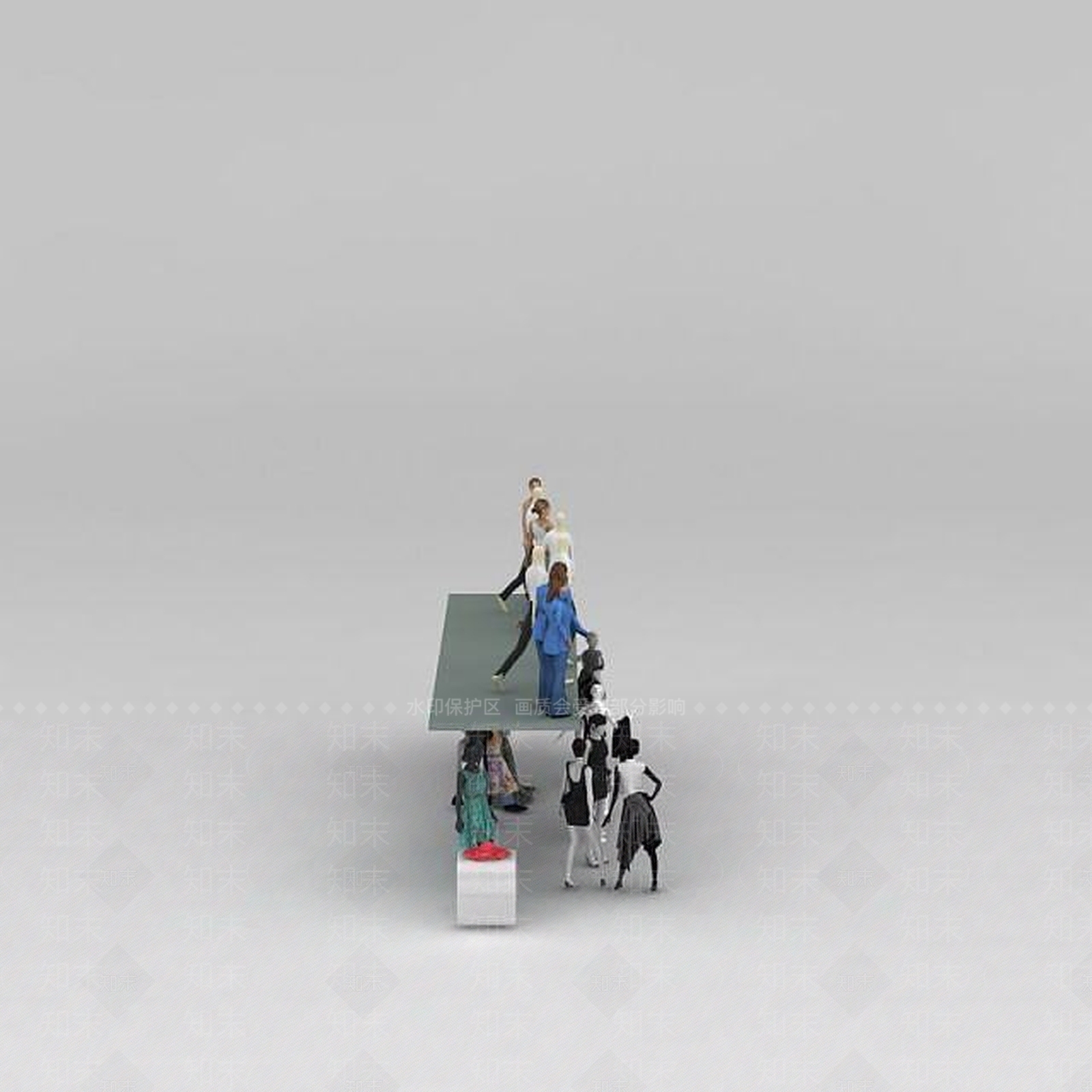 现代商场服装模特道具3D模型下载【ID:1188832691】