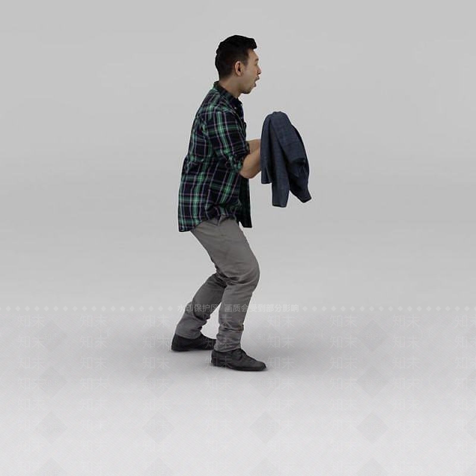 现代加油助威的男人3D模型下载【ID:1188832674】