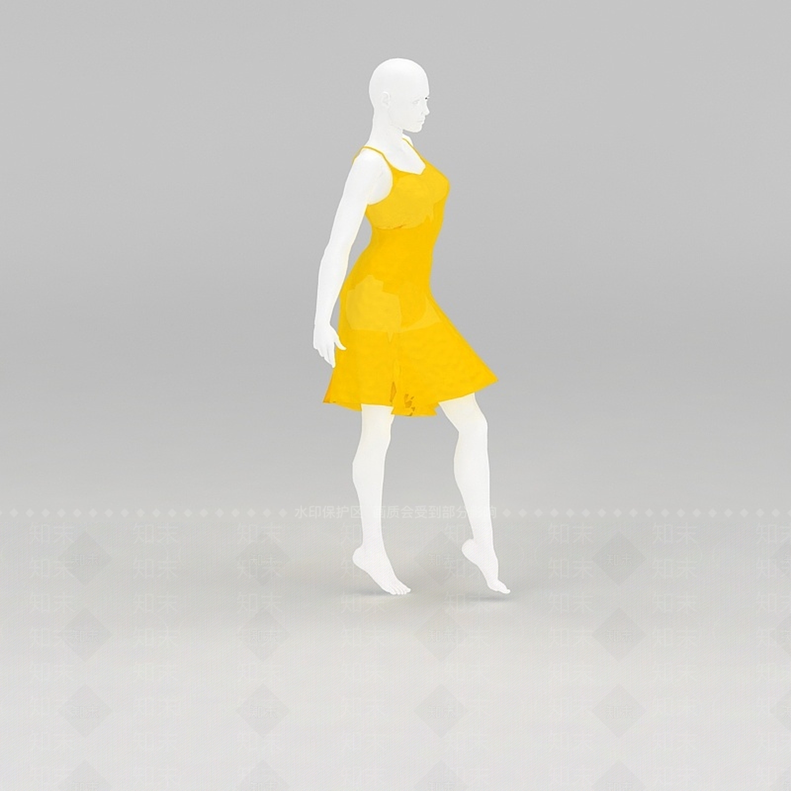 现代女装展示模特道具3D模型下载【ID:1188832970】