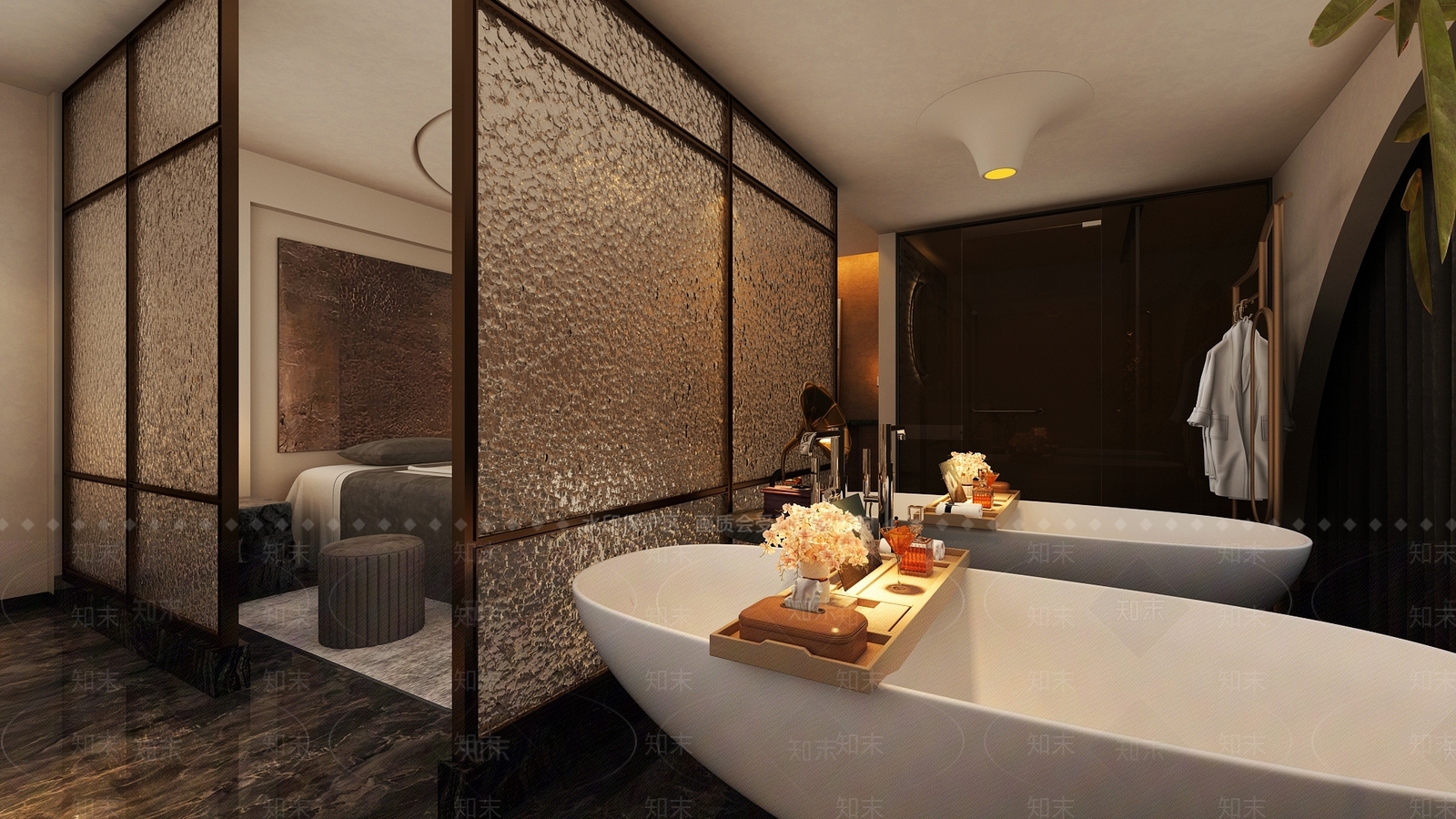 现代侘寂美容院3D模型下载【ID:1188836062】