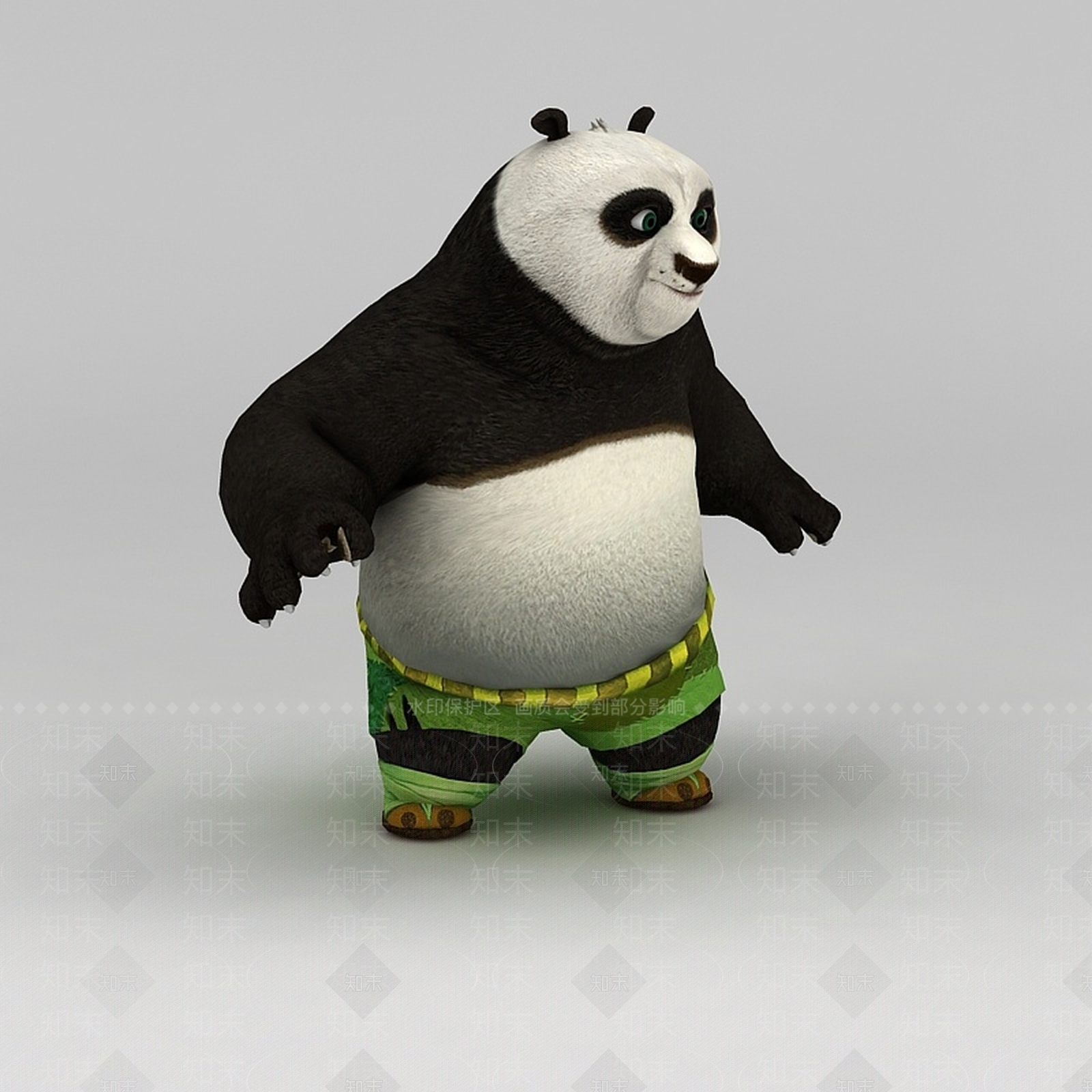 现代功夫熊猫3D模型下载【ID:1188835978】