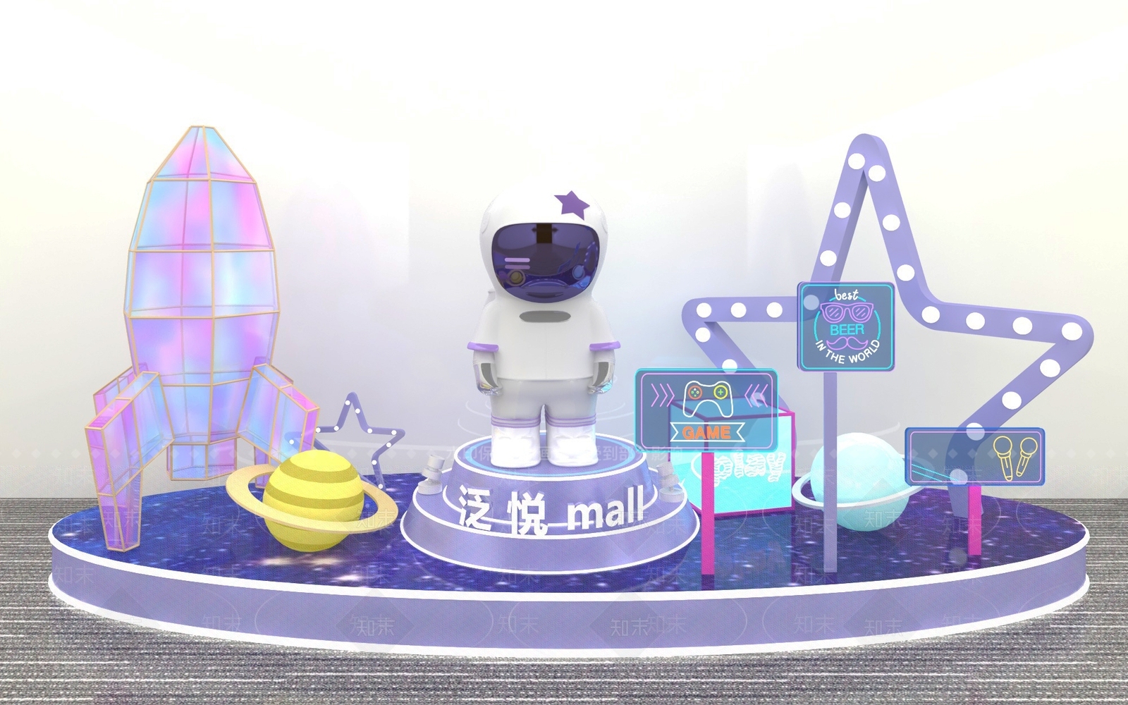 现代美陈3D模型下载【ID:1188836436】