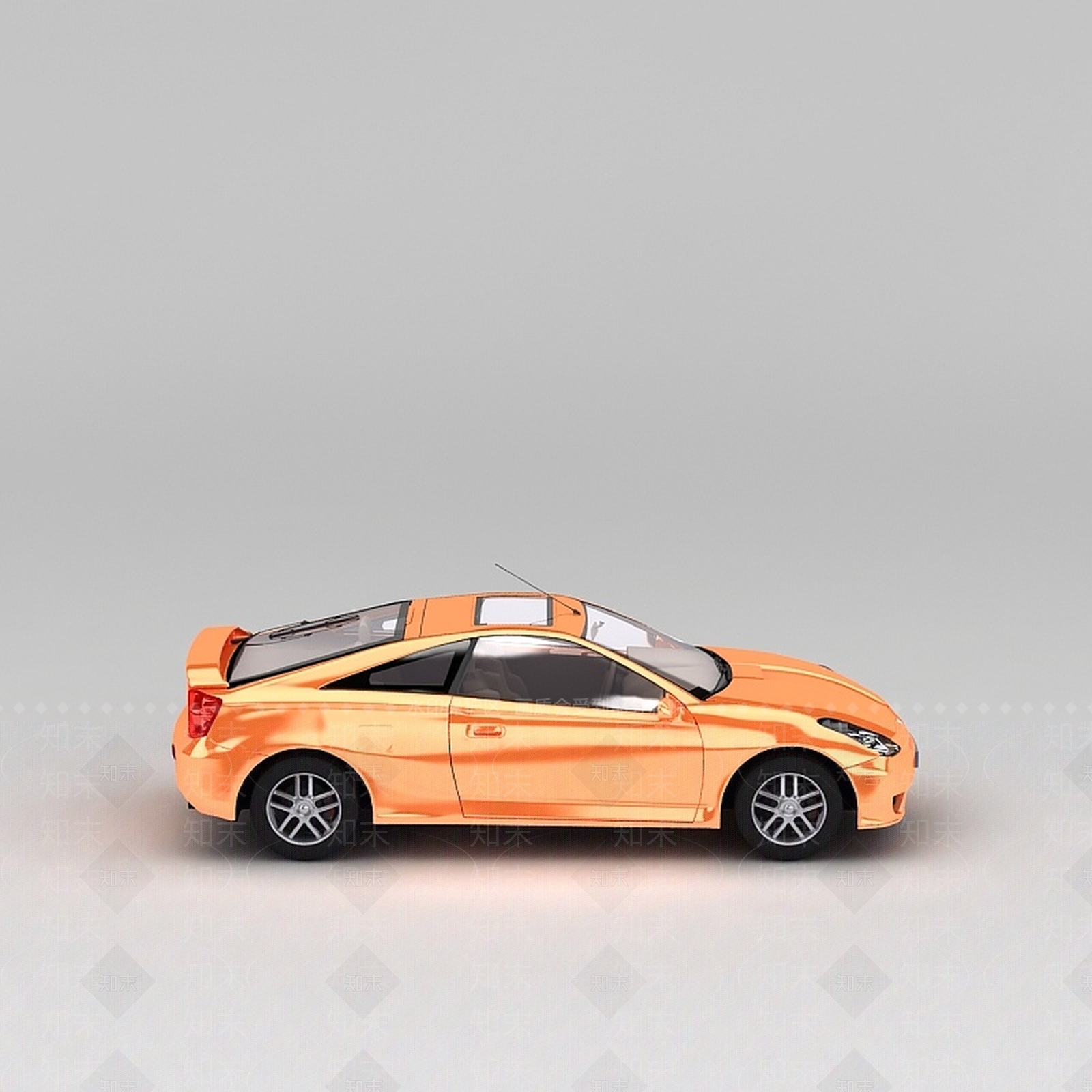 现代橙色跑车3D模型下载【ID:1188836432】