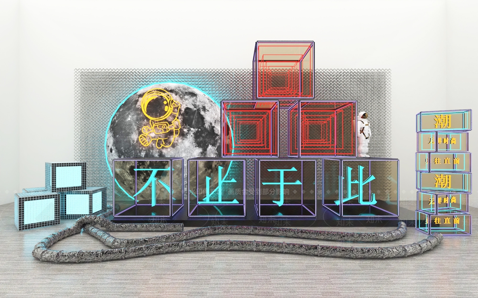 现代工业美陈3D模型下载【ID:1188836578】