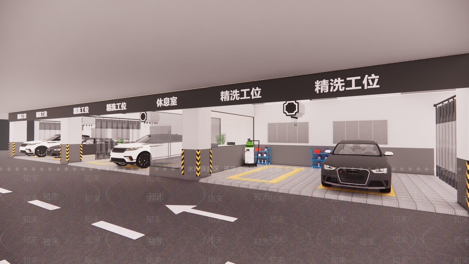 简约汽车4S店SU模型下载【ID:1188838227】