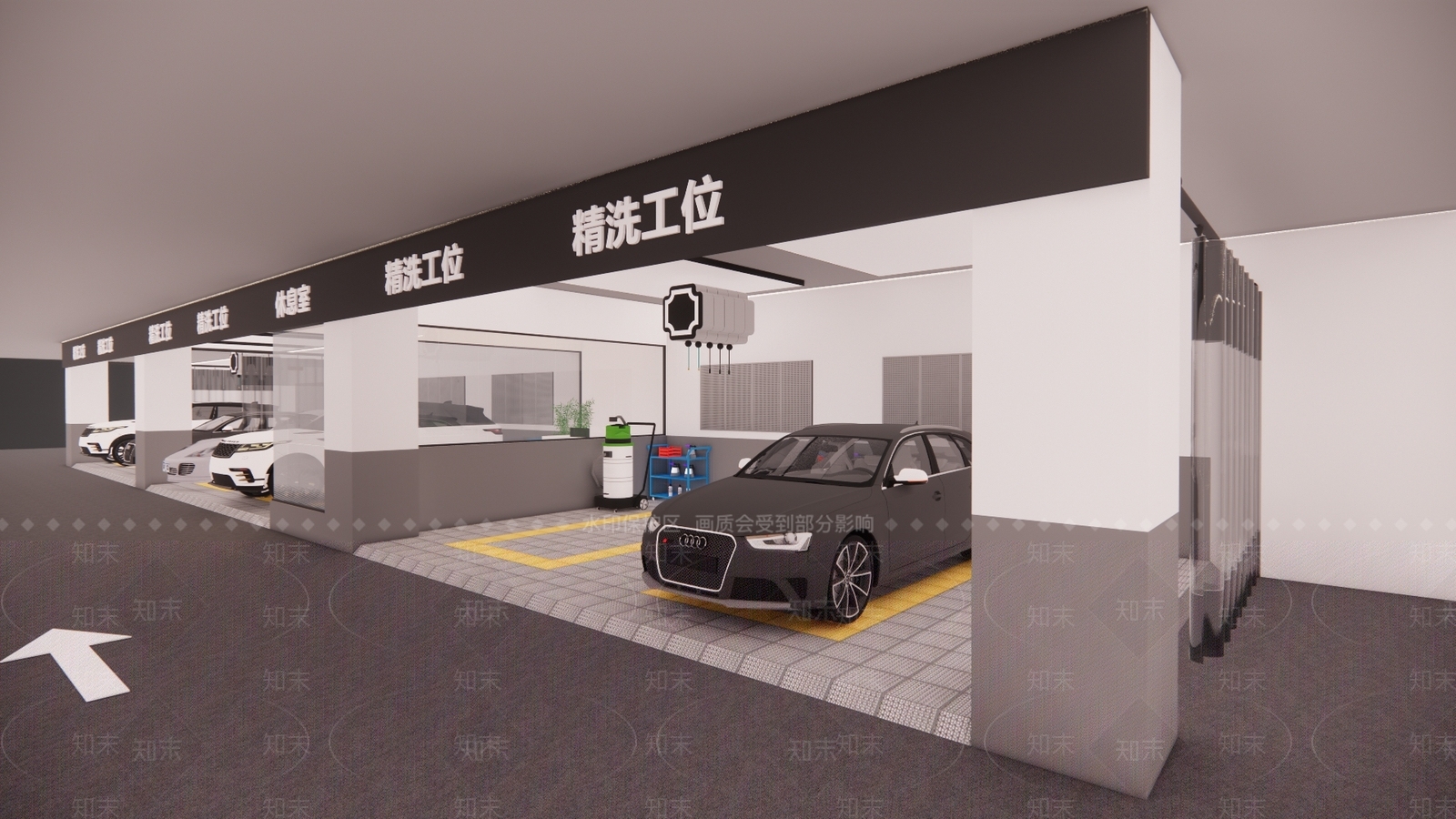 简约汽车4S店SU模型下载【ID:1188838227】