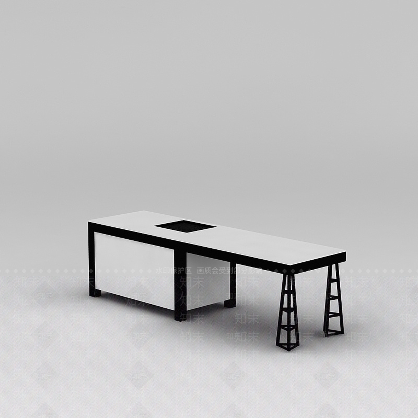 现代办公桌3D模型下载【ID:1188838515】