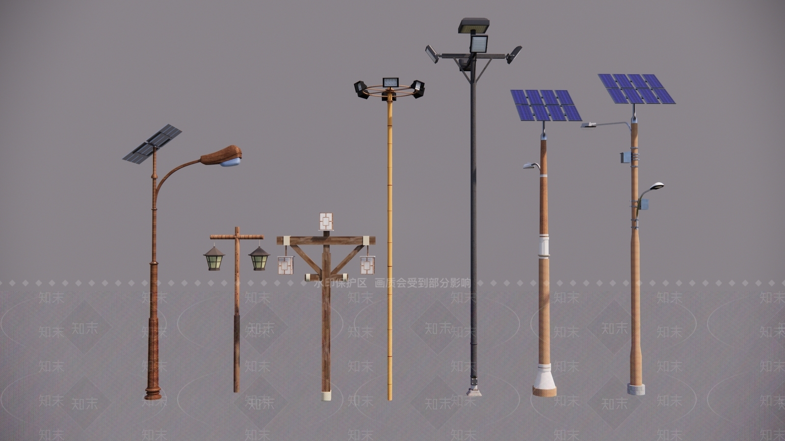 新中式乡村路灯SU模型下载【ID:1188839552】