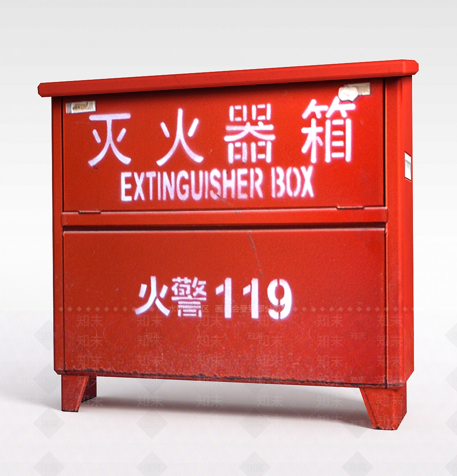 现代灭火器箱3D模型下载【ID:1188839421】