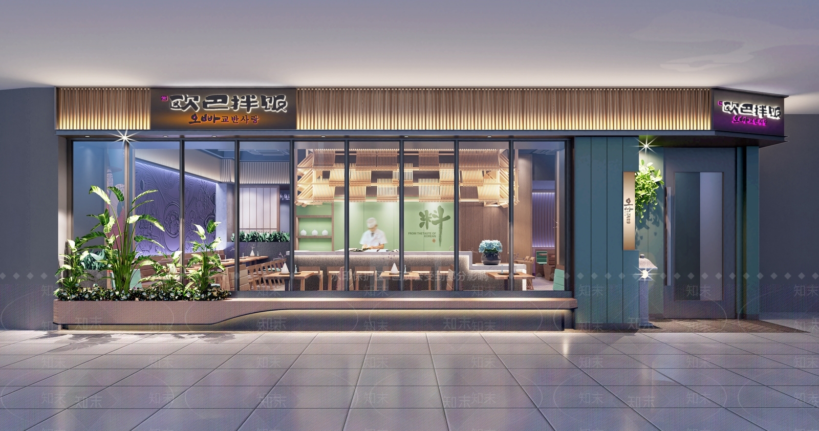 新中式日式日料店SU模型下载【ID:1188841715】