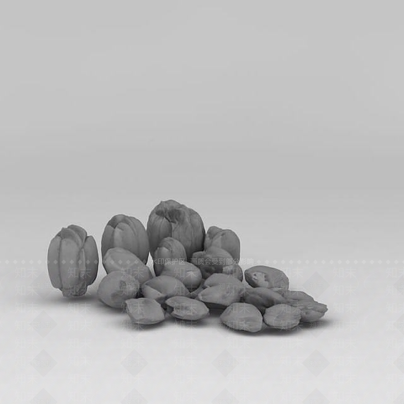 现代长青苔的石头3D模型下载【ID:1188842852】