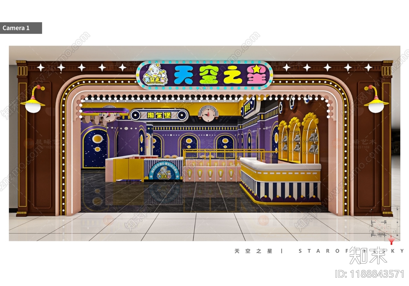 现代简约儿童乐园cad施工图下载【ID:1188843571】