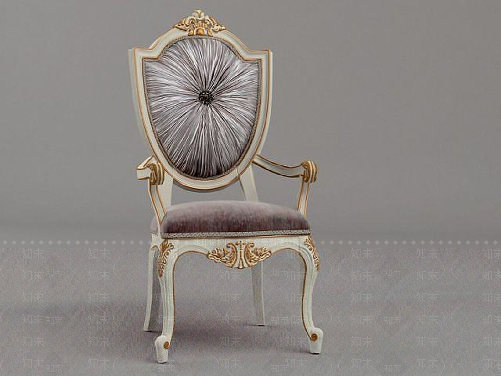 法式奢华法式单椅3D模型下载【ID:1188843303】