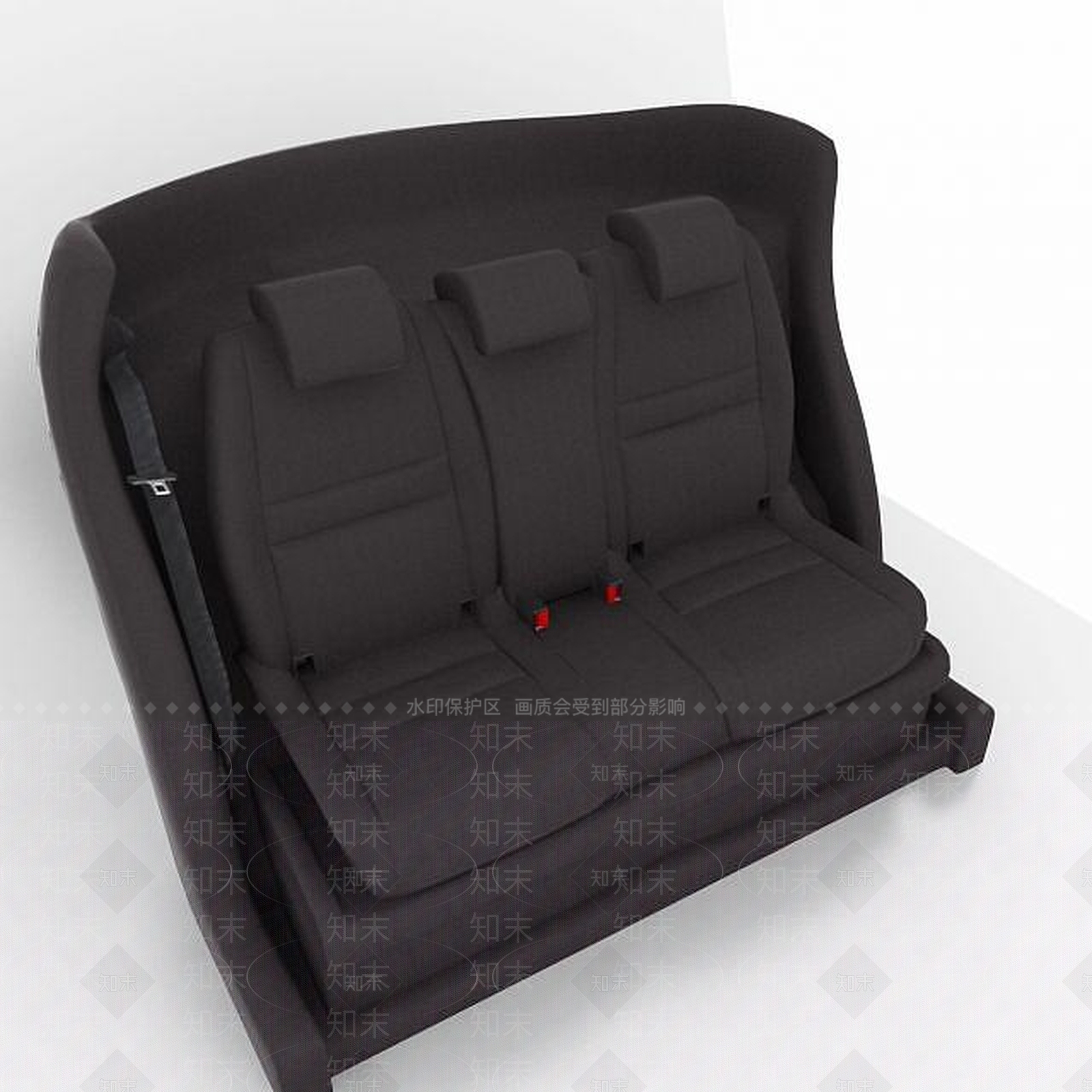 现代黑色汽车座椅3D模型下载【ID:1188843424】