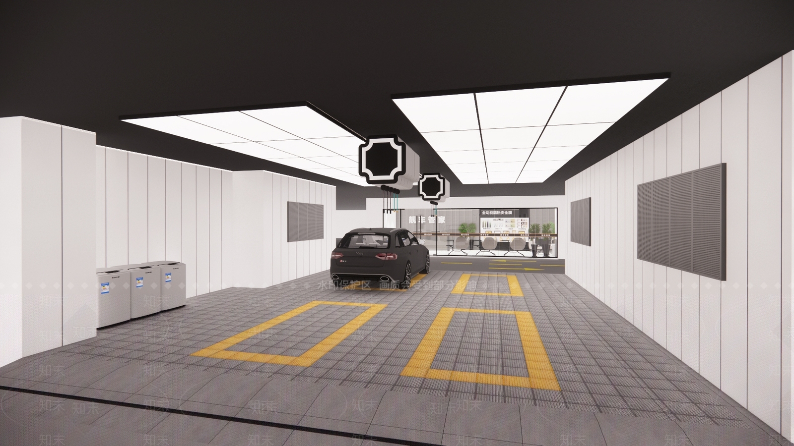现代简约汽车4S店SU模型下载【ID:1188845430】