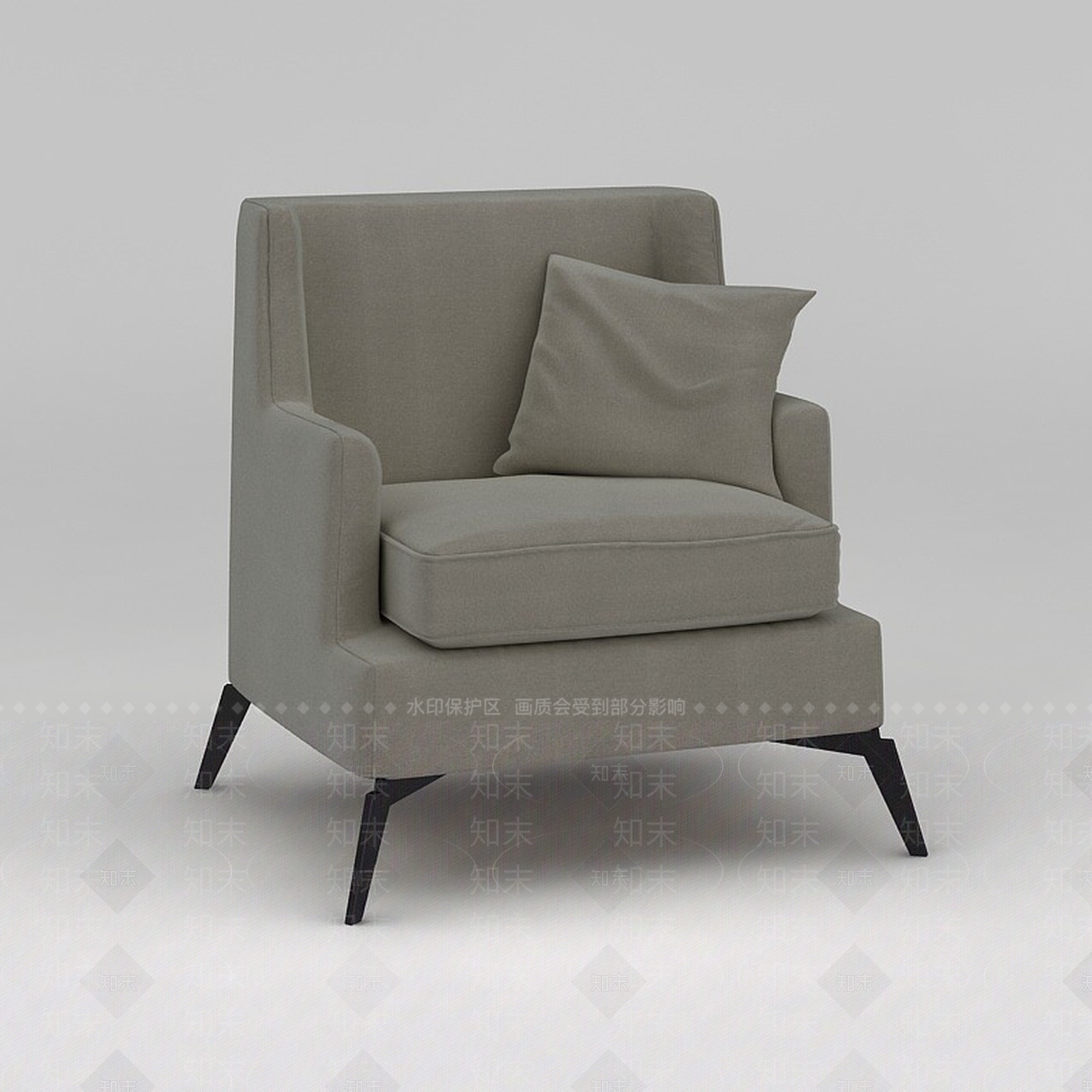 现代软包沙发椅3D模型下载【ID:1188845015】
