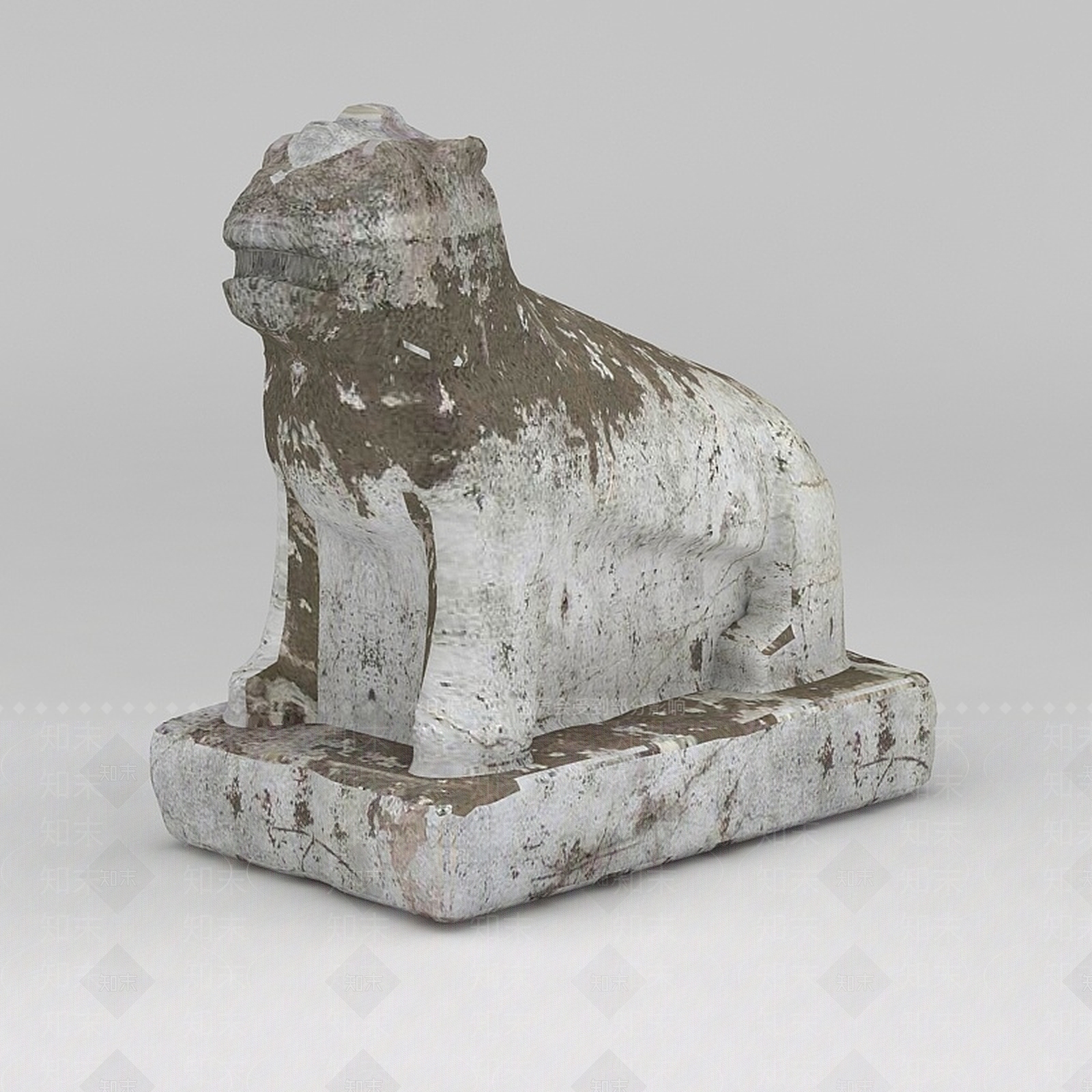 现代门口石像3D模型下载【ID:1188846516】