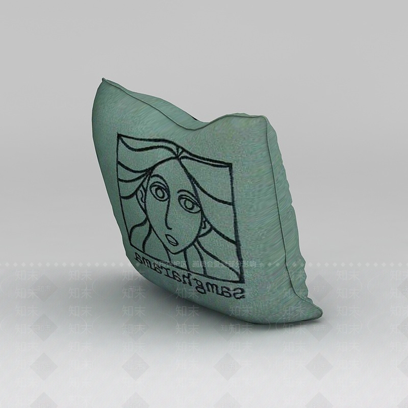 现代卡通头像抱枕3D模型下载【ID:1188847259】