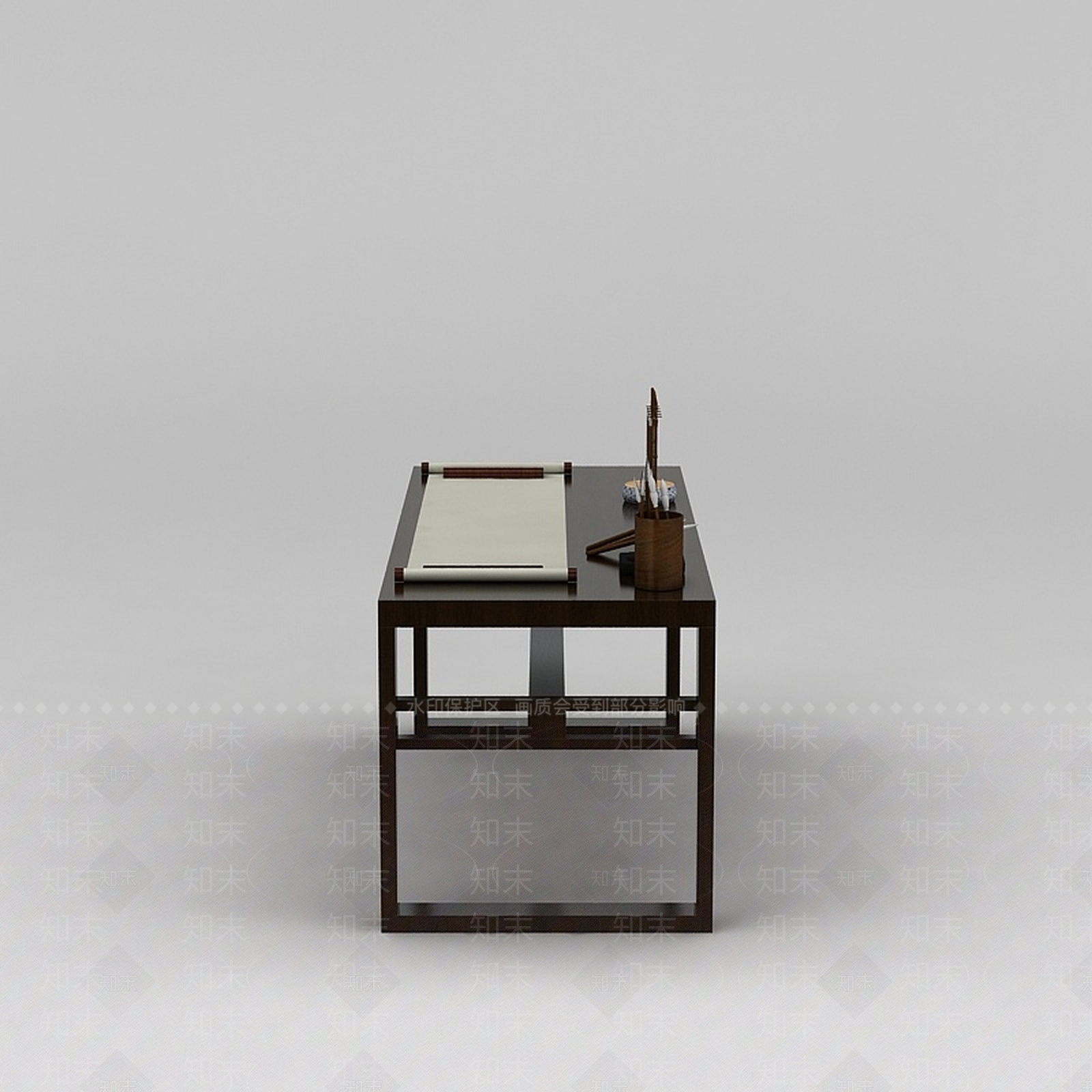 中式传统字画桌3D模型下载【ID:1188847544】