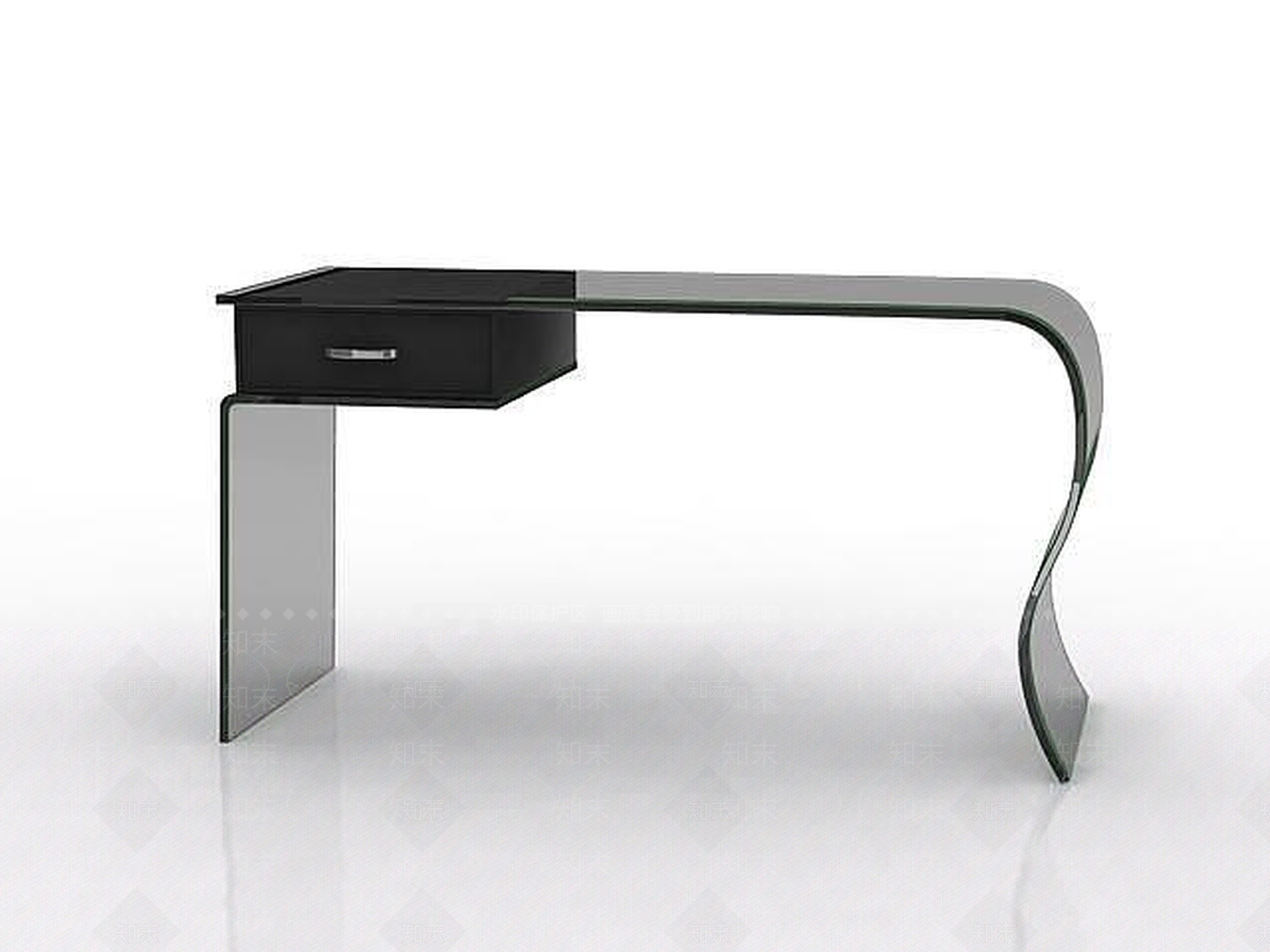 现代简约线条书房桌子3D模型下载【ID:1188847763】