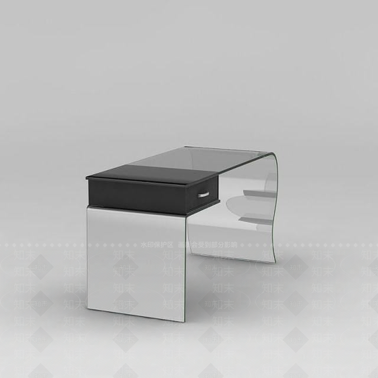 现代简约线条书房桌子3D模型下载【ID:1188847763】