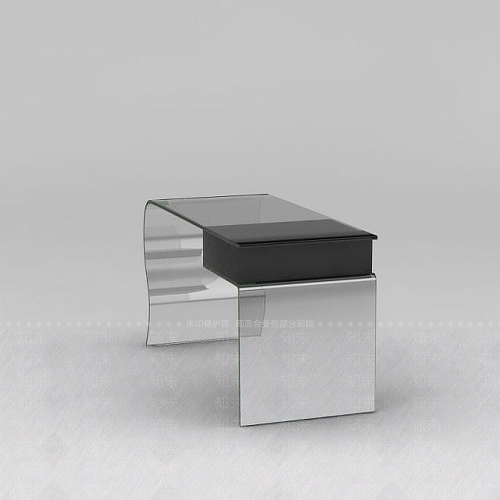 现代简约线条书房桌子3D模型下载【ID:1188847763】