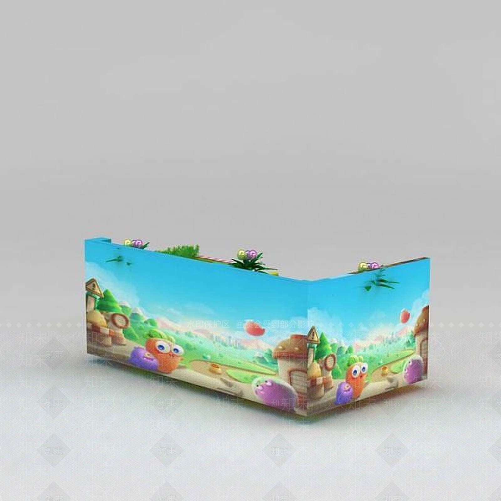 现代儿童游乐场淘气堡3D模型下载【ID:1188847800】