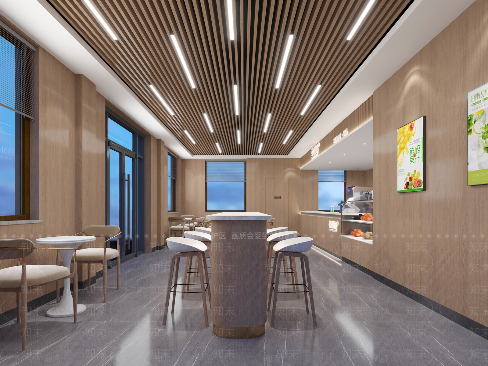 现代奶茶店3D模型下载【ID:1188852151】