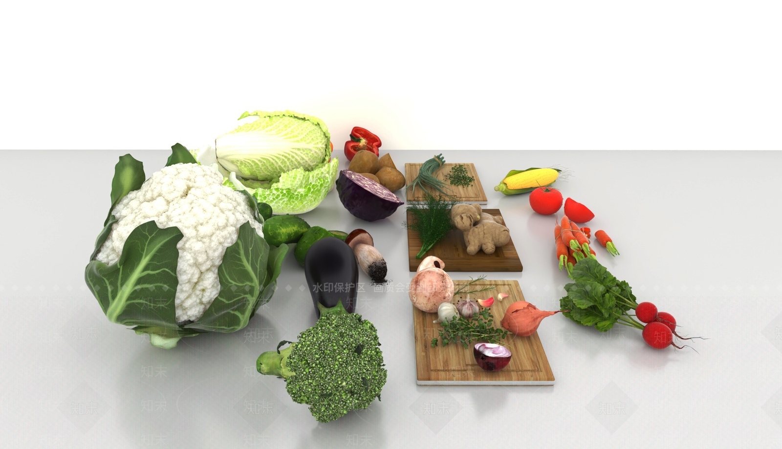 酒水食物3D模型下载【ID:1188857026】