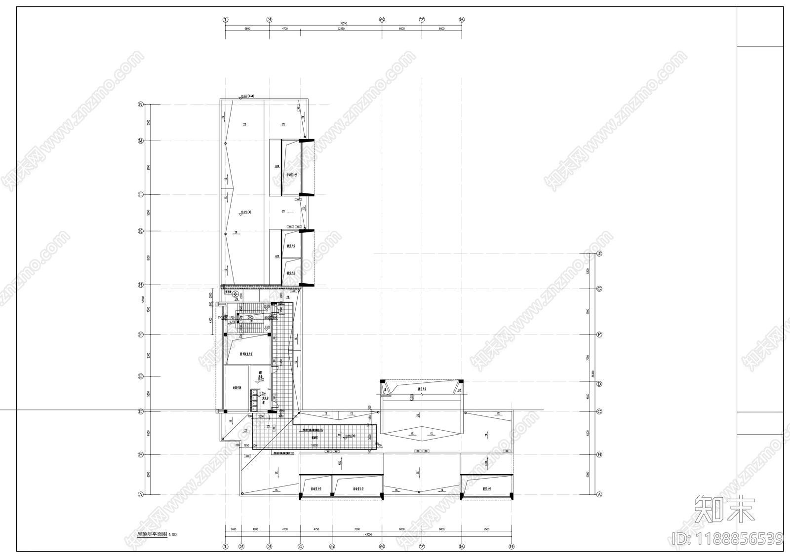 现代幼儿园建筑cad施工图下载【ID:1188856539】