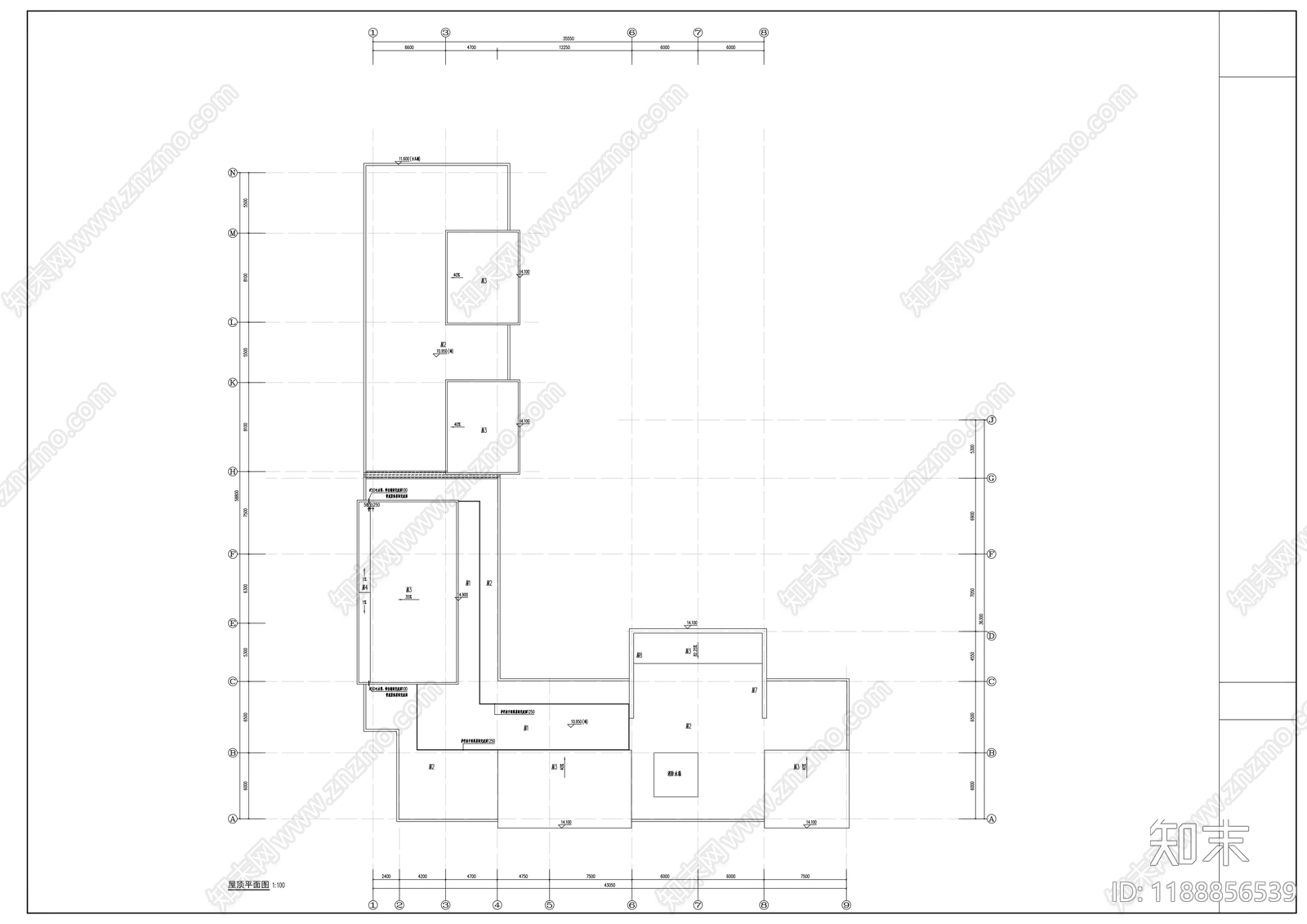 现代幼儿园建筑cad施工图下载【ID:1188856539】