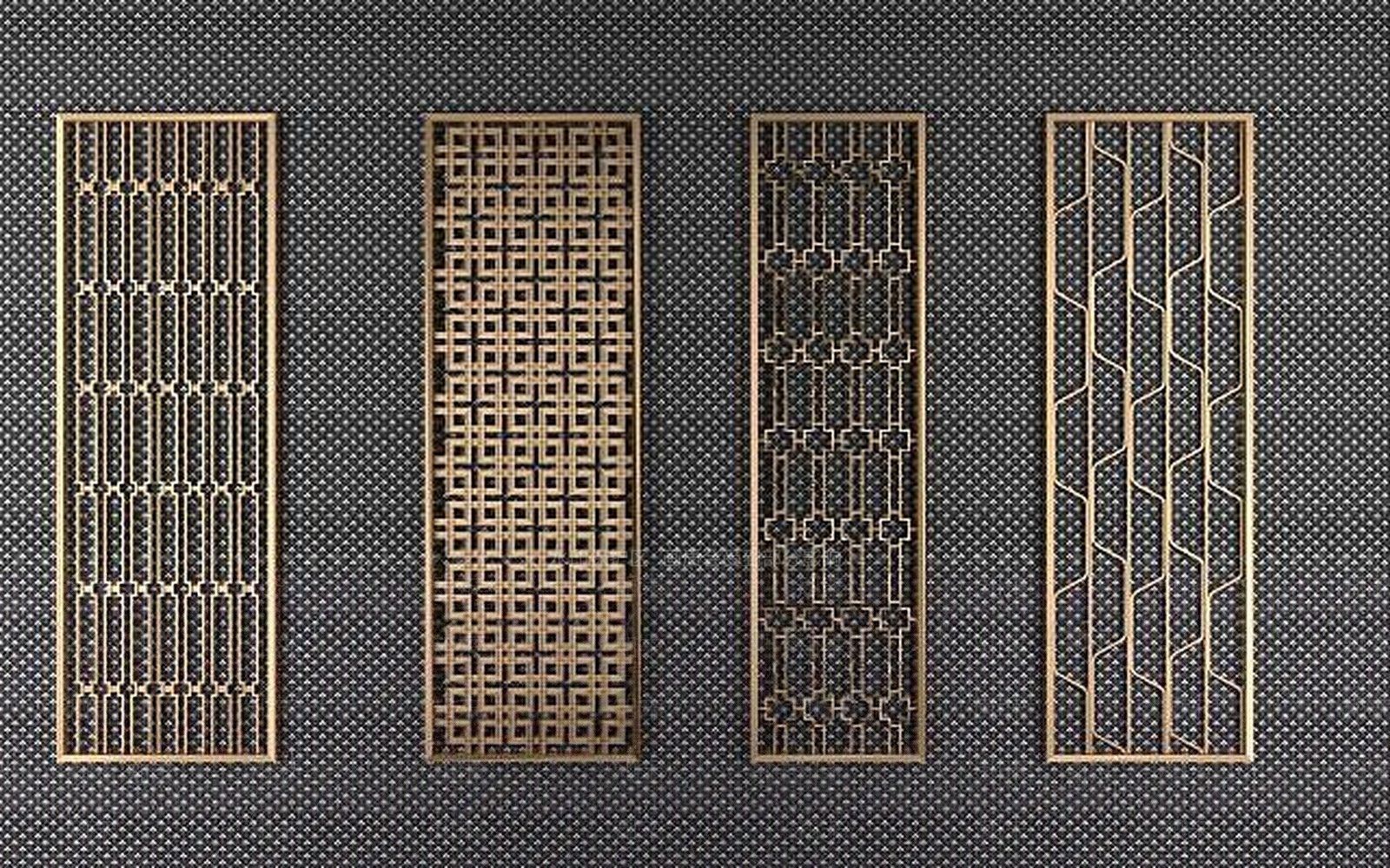 现代金属隔断屏风3D模型下载【ID:1188856931】