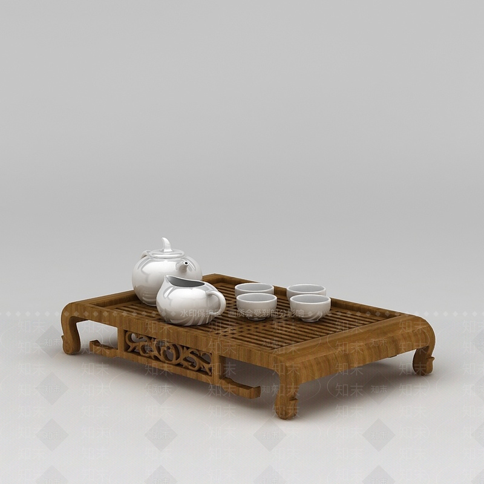 现代功夫茶具3D模型下载【ID:1188859058】