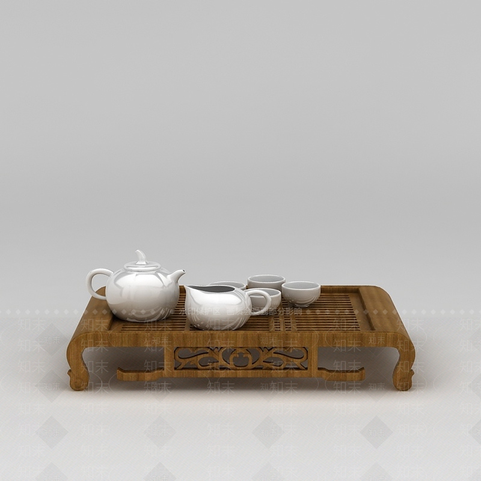 现代功夫茶具3D模型下载【ID:1188859058】
