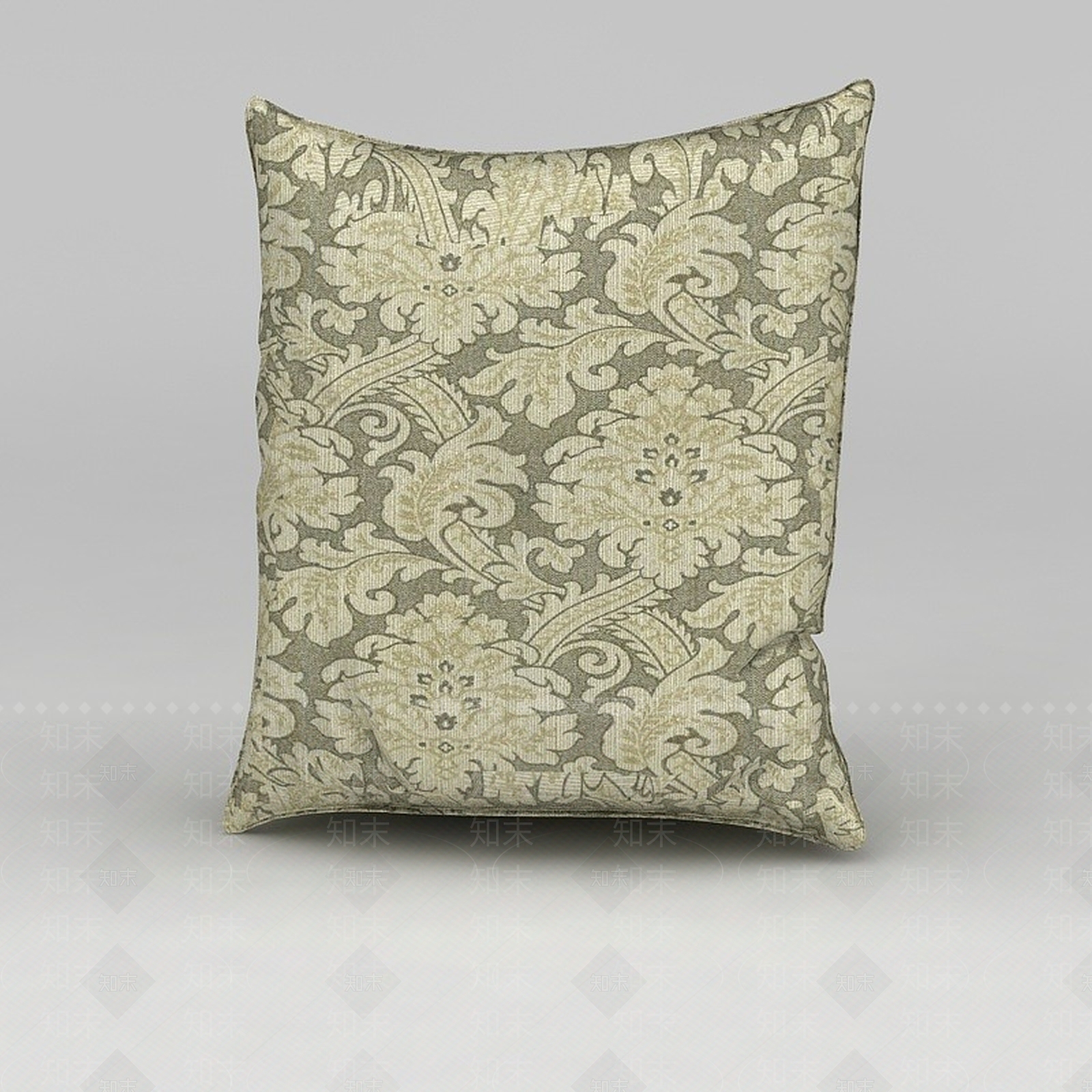 中式风格印花抱枕3D模型下载【ID:1188859739】