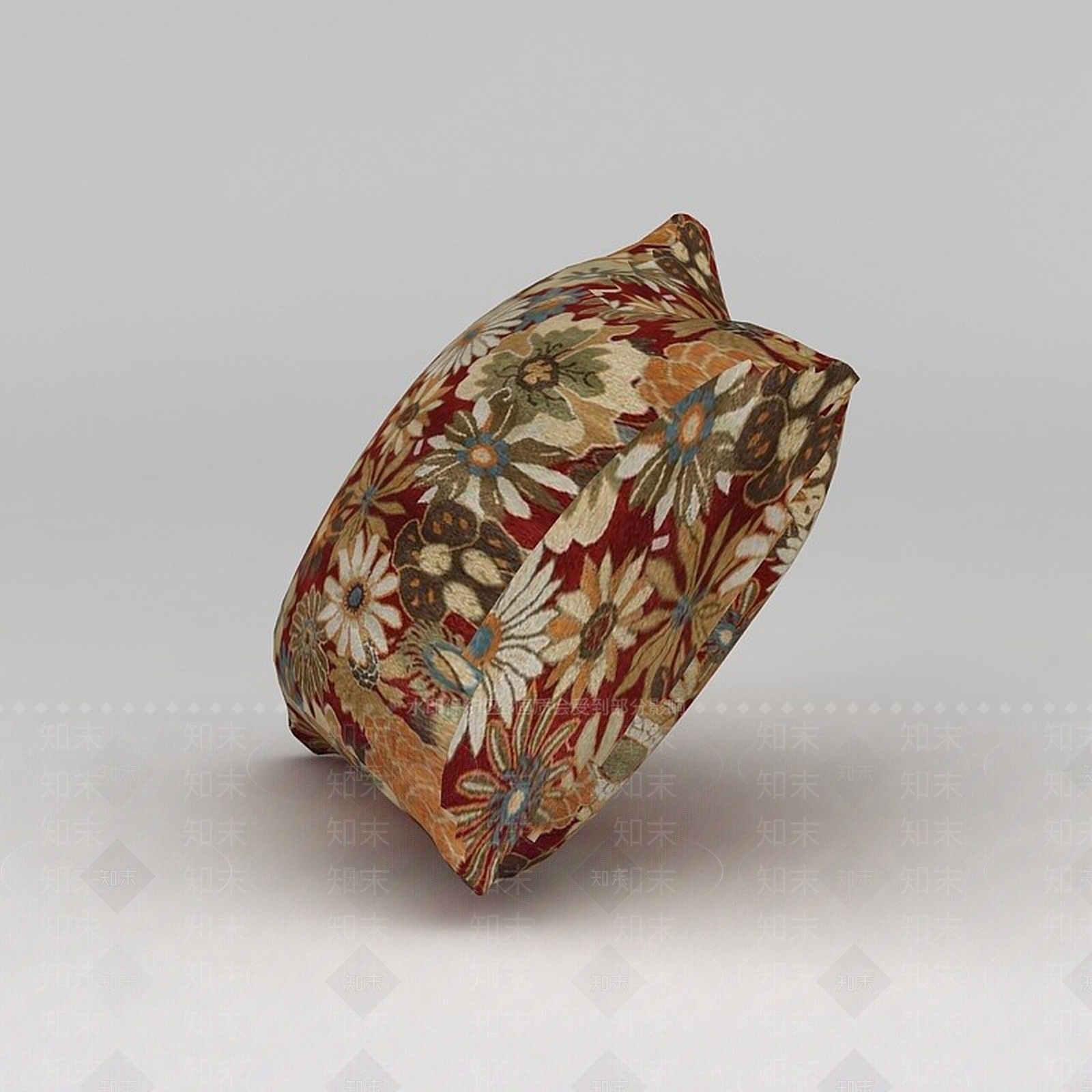 现代雏菊印花抱枕3D模型下载【ID:1188859894】