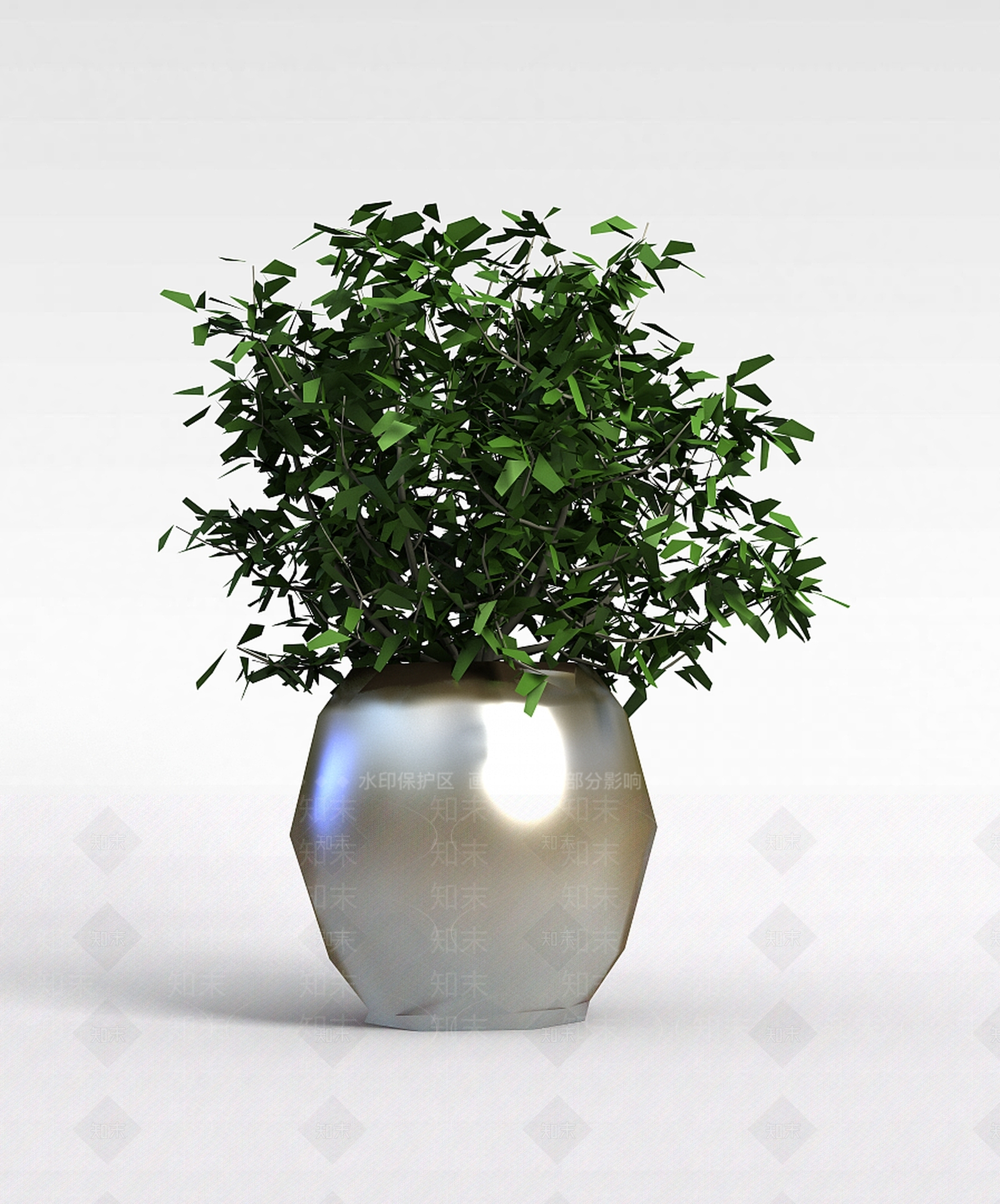 现代绿植盆栽3D模型下载【ID:1188860353】_知末3d模型网