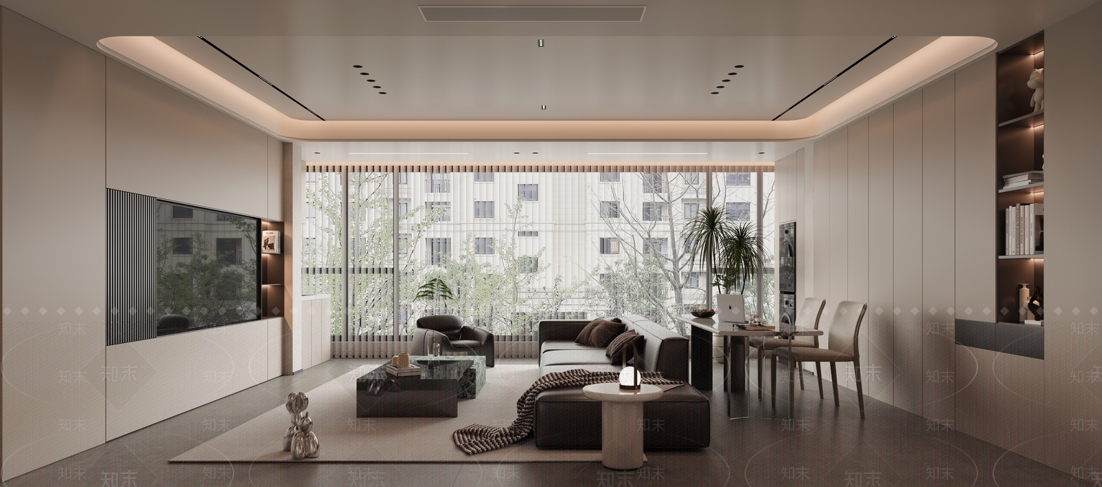 现代客餐厅3D模型下载【ID:1215061408】
