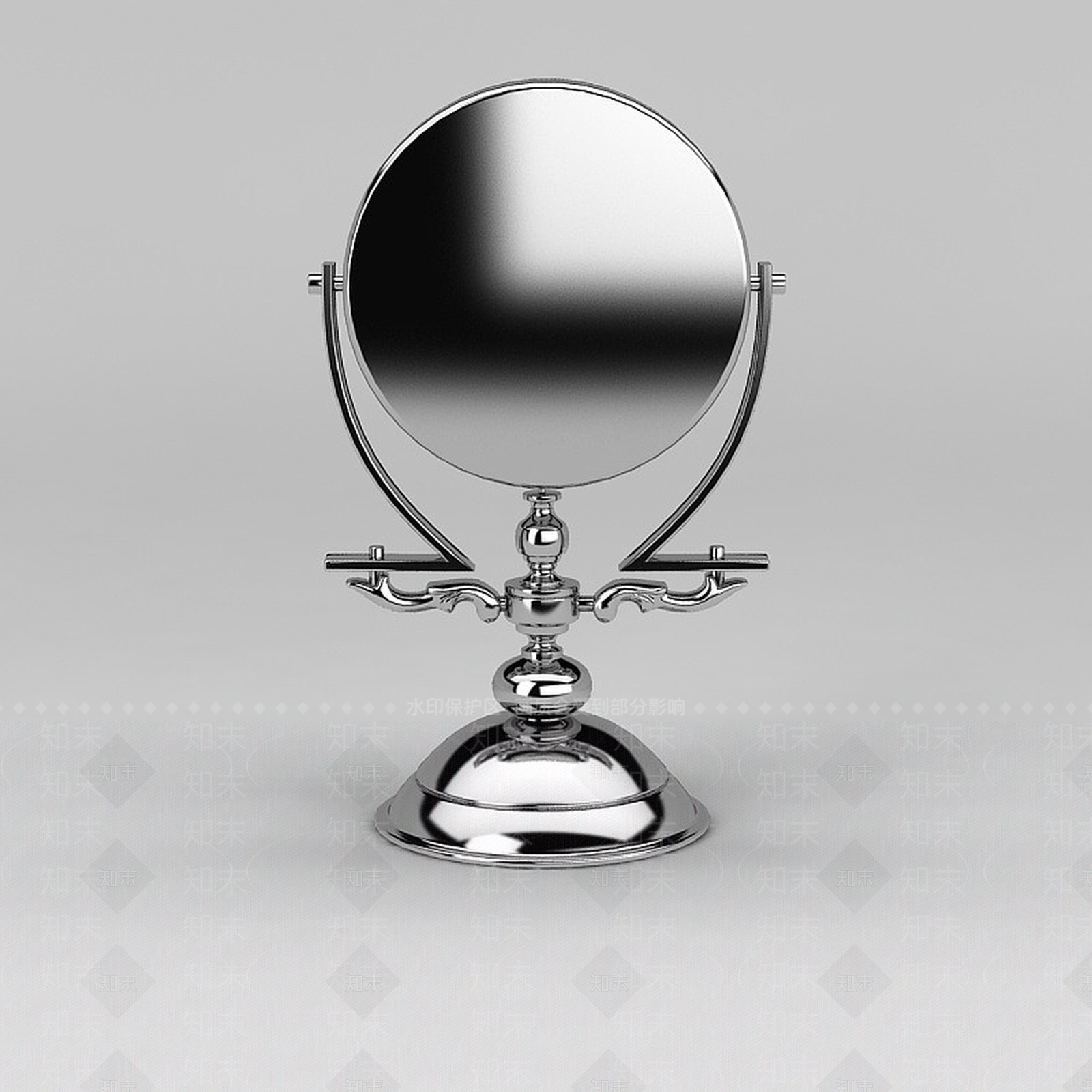 现代不锈钢镜子3D模型下载【ID:1188860923】