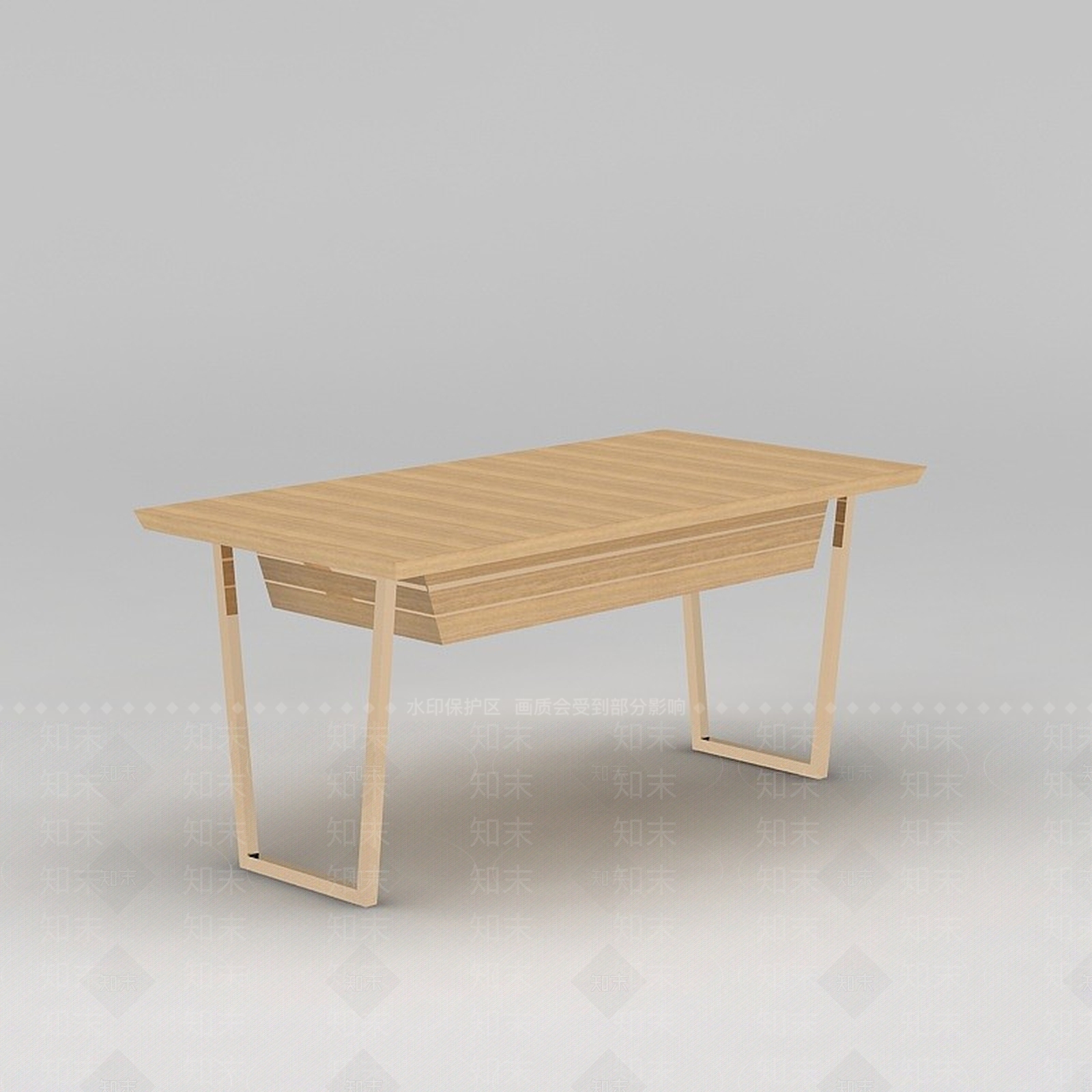 现代原木桌子3D模型下载【ID:1188861022】