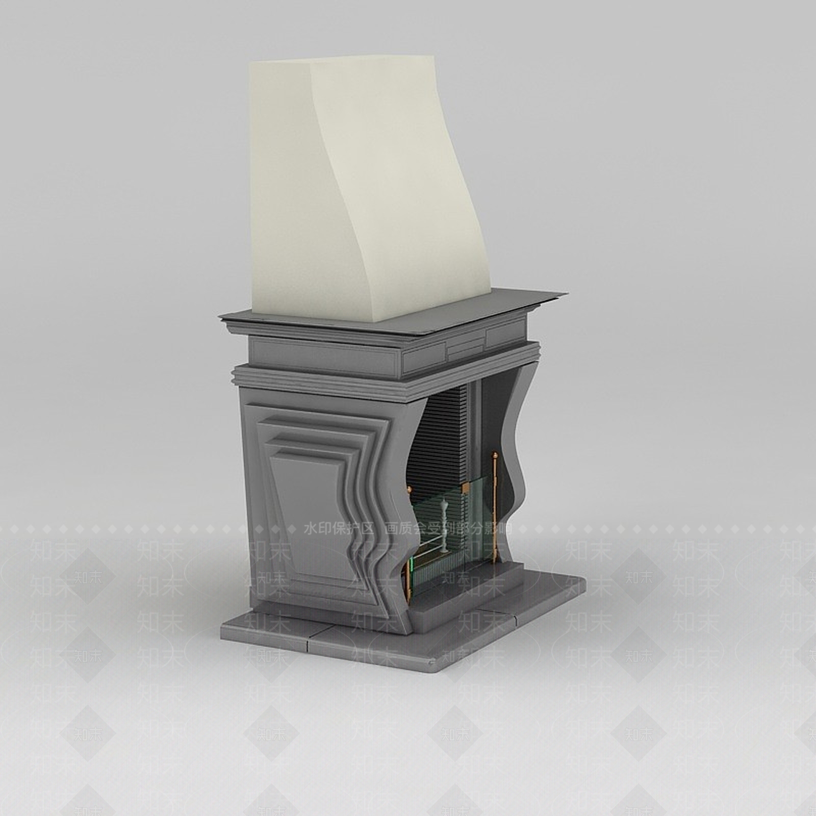 现代电壁炉3D模型下载【ID:1188861712】
