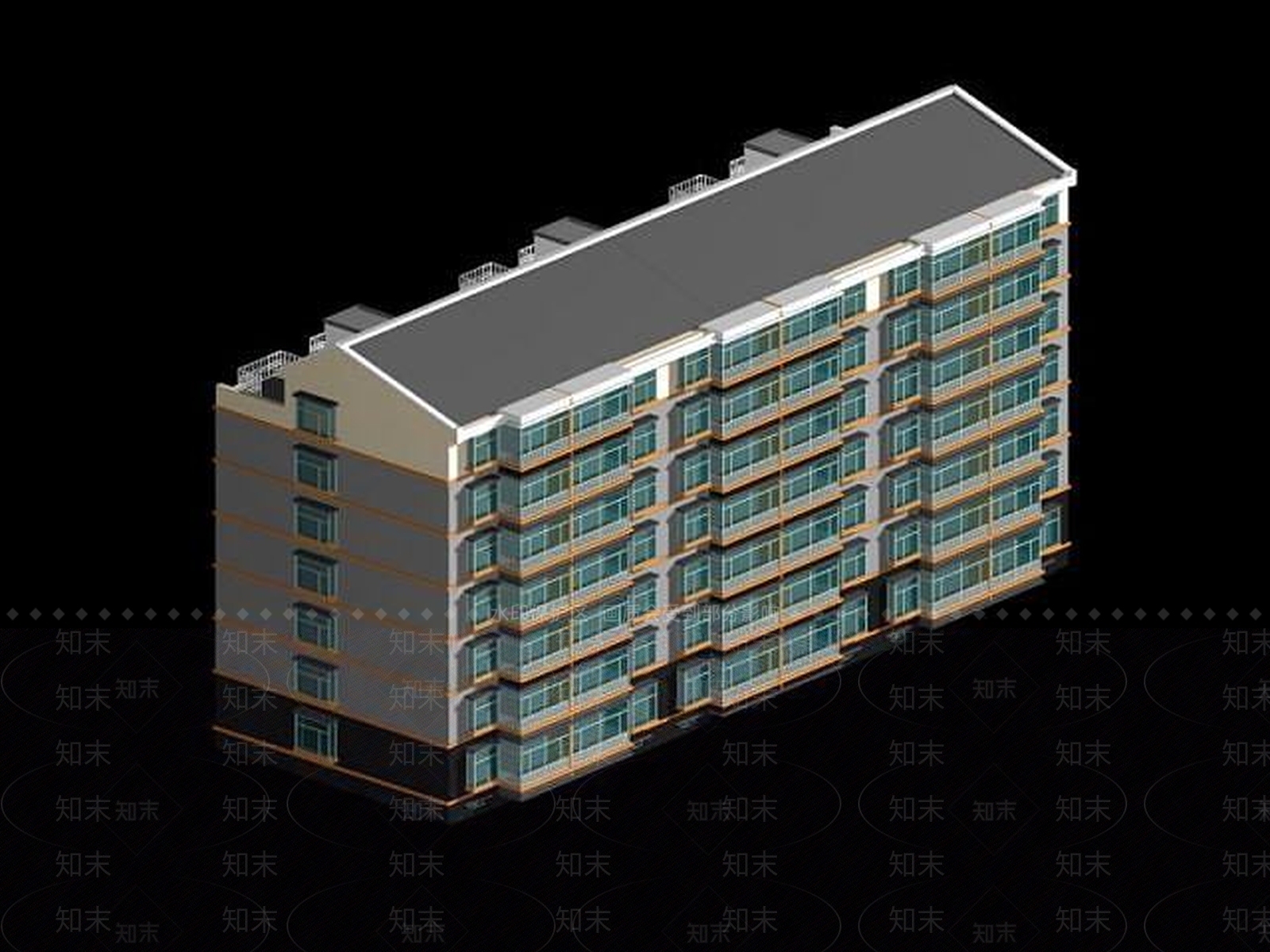 现代公寓宅楼3D模型下载【ID:1188861983】