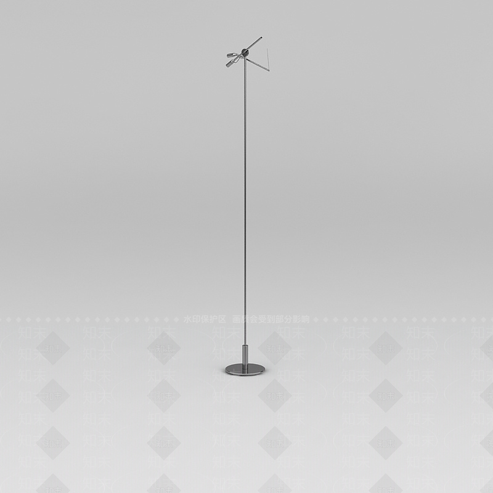 现代落地长杆射灯3D模型下载【ID:1188862593】