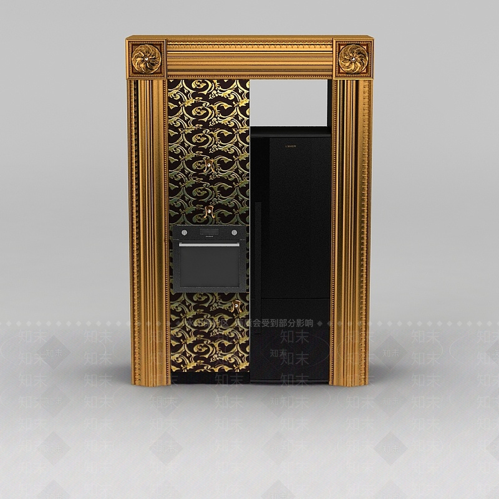 现代豪华橱柜3D模型下载【ID:1188863283】